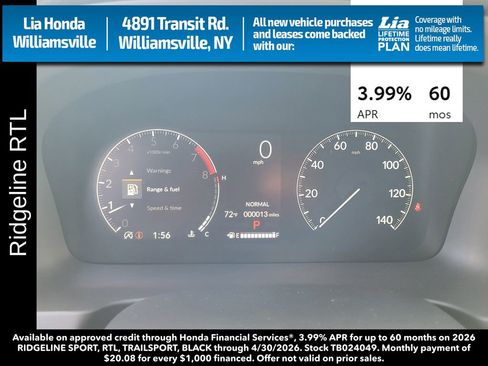 New 2026 Honda Ridgeline RTL image 20