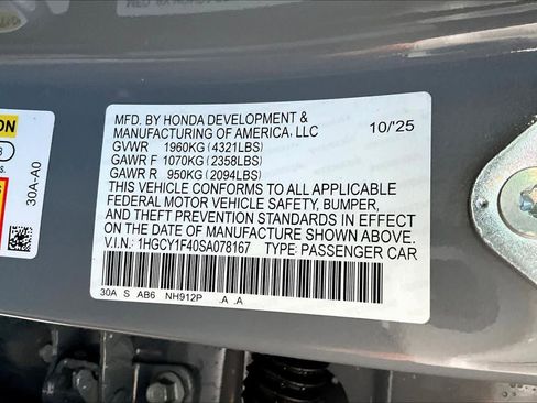 New 2025 Honda Accord SE image 19