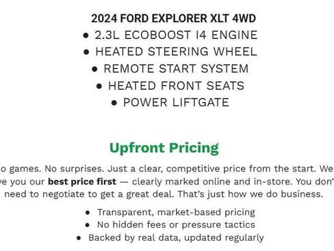 Used 2024 Ford Explorer XLT AWD/4WD image 2