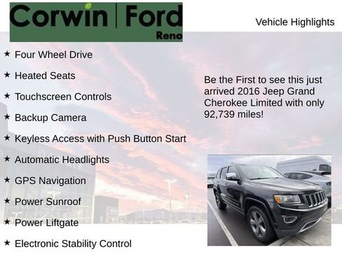 Used 2016 Jeep Grand Cherokee Limited image 4