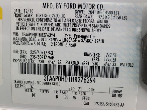 Used 2017 Ford Fusion SE w/ Fusion SE Technology Package image 33