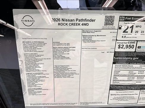 New 2026 Nissan Pathfinder Rock Creek AWD/4WD image 42