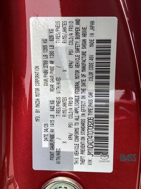 New 2026 MAZDA MX-5 Miata Grand Touring w/ Appearance Package RWD image 39
