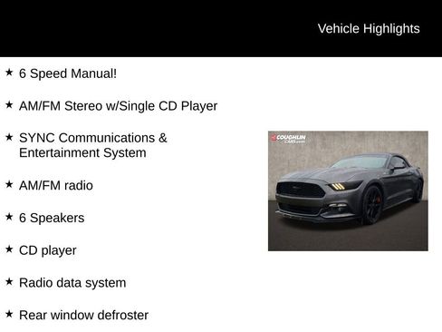 Used 2016 Ford Mustang Convertible w/ Equipment Group 051A image 2