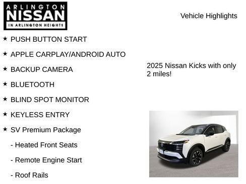 New 2025 Nissan Kicks SV w/ SV Premium Package image 8