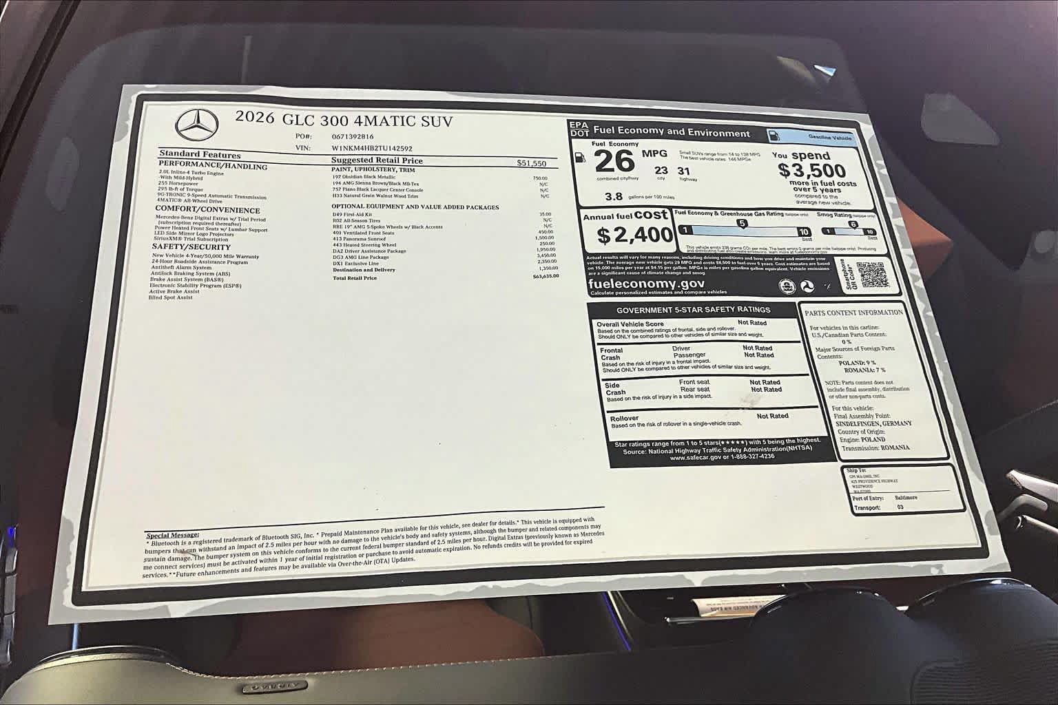 New 2026 Mercedes-Benz GLC 300 4MATIC image 18