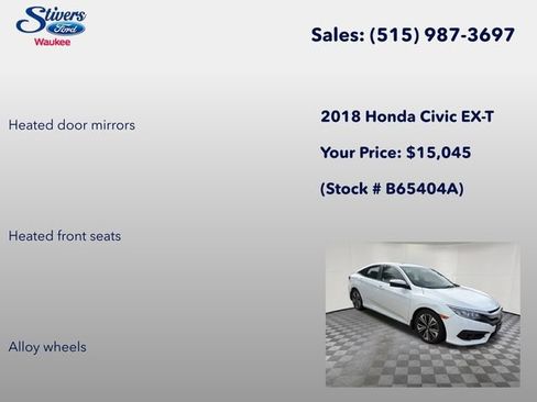 Used 2018 Honda Civic EX-T image 15