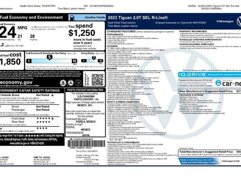 Used 2023 Volkswagen Tiguan SEL R-Line AWD/4WD image 2