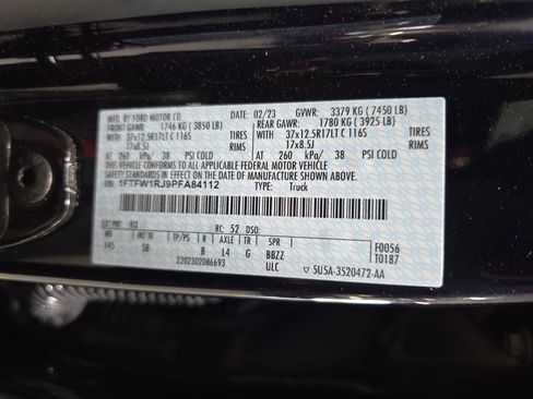 Used 2023 Ford F150 Raptor w/ Equipment Group 802A Raptor R AWD/4WD image 33