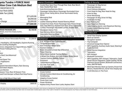 New 2026 Toyota Tundra 1794 Edition w/ TRD Off-Road Package AWD/4WD image 4