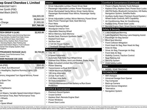 New 2025 Jeep Grand Cherokee L Limited w/ Luxury Tech Group II image 34