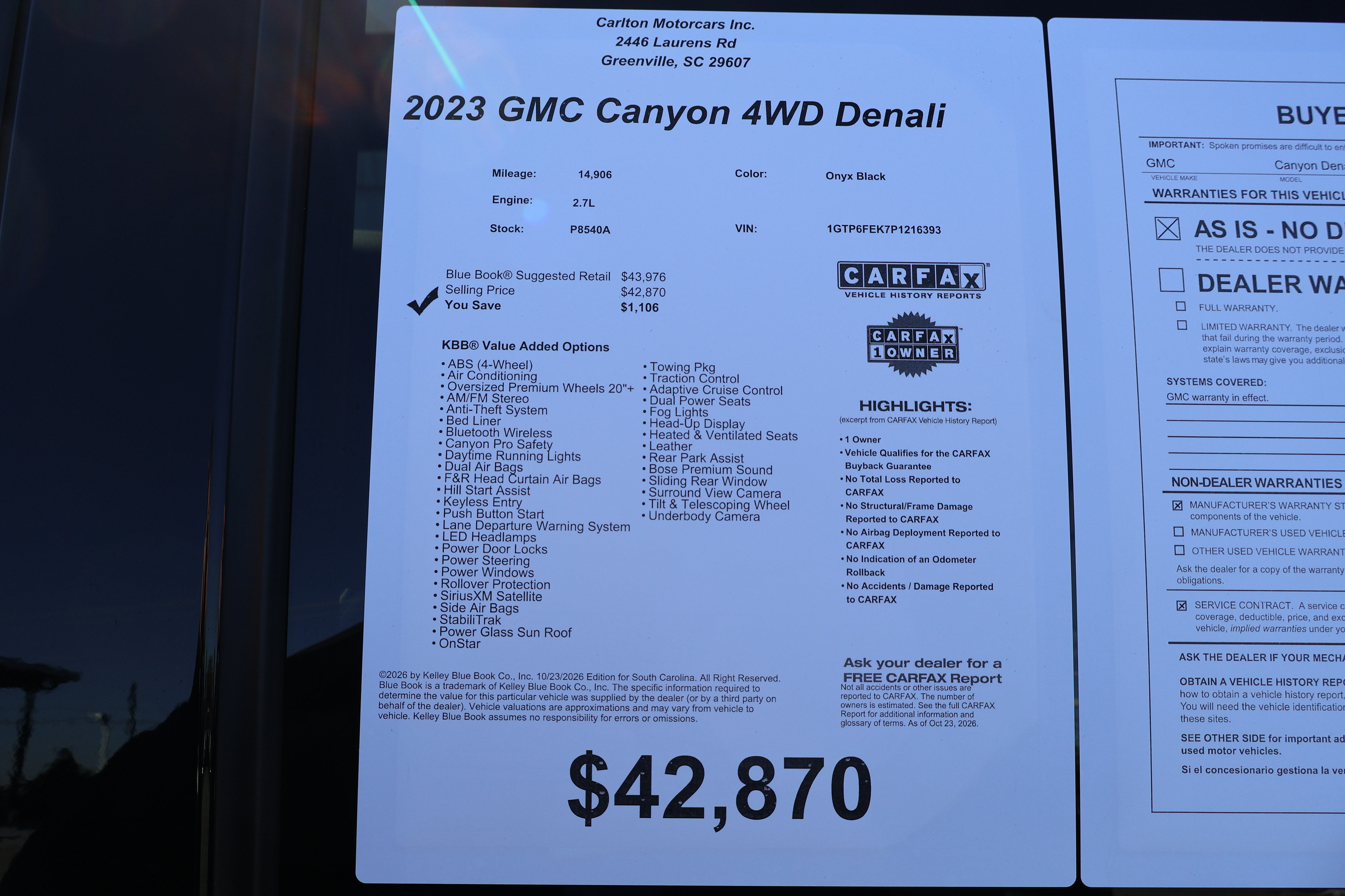 Used 2023 GMC Canyon Denali w/ Denali Black Edition AWD/4WD image 41
