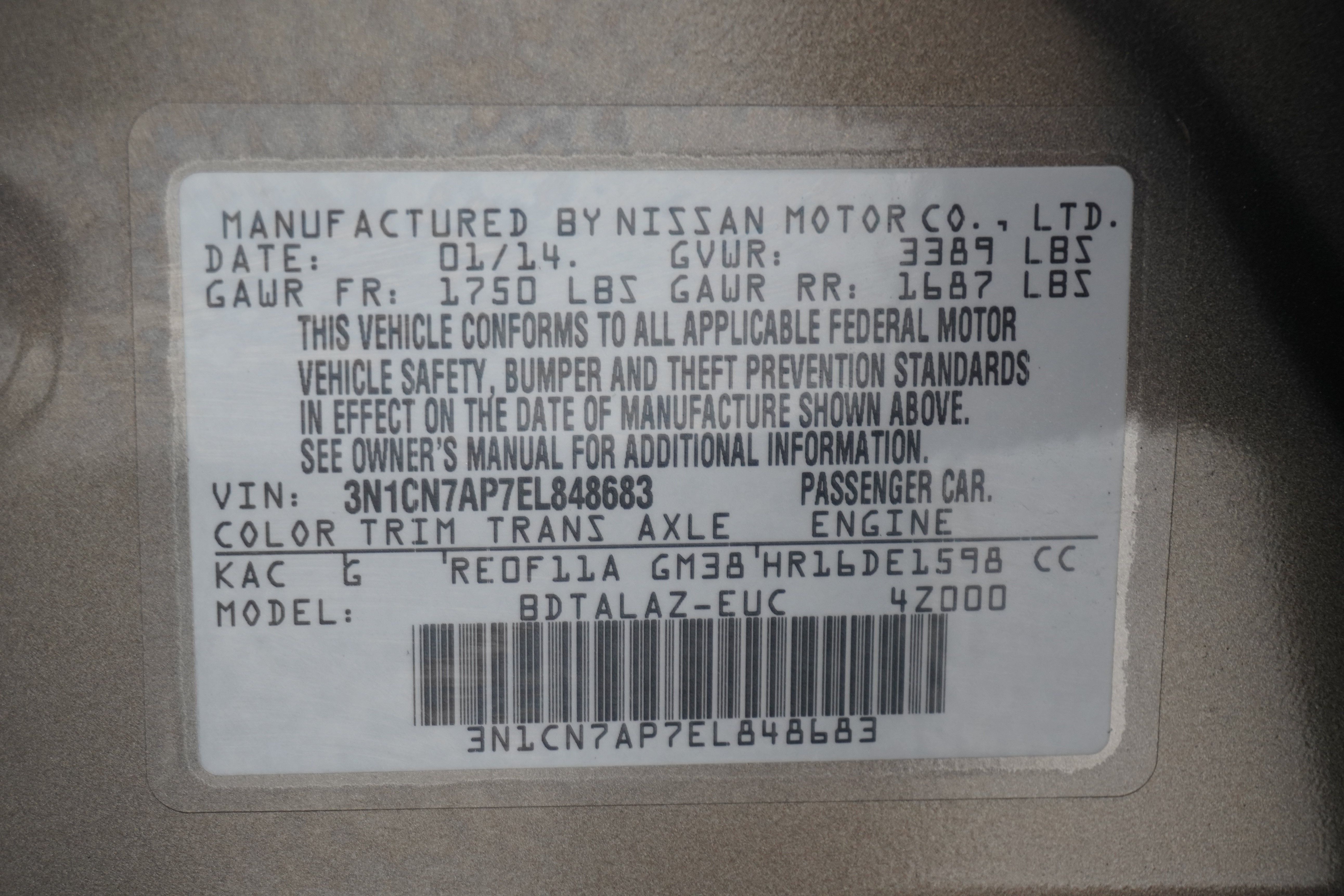 Used 2014 Nissan Versa S Plus FWD image 32