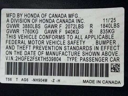 New 2026 Honda Civic Sport image 29