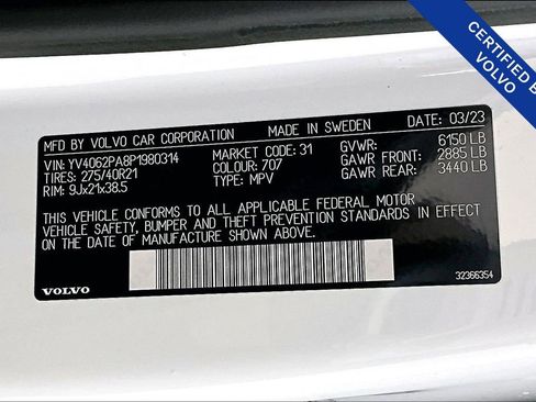 Used 2023 Volvo XC90 B6 Ultimate w/ Protection Package Premier image 44