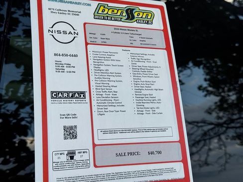Certified 2026 Nissan Murano SL AWD/4WD image 26