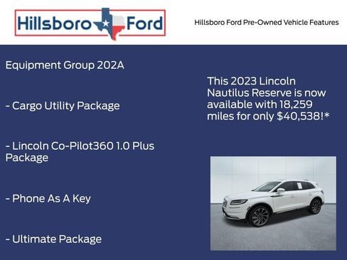 Used 2023 Lincoln Nautilus Reserve w/ Equipment Group 202A image 4