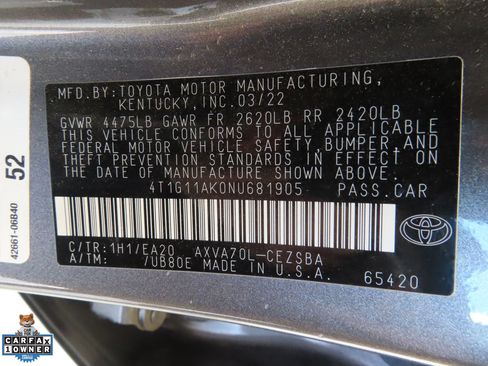 Used 2022 Toyota Camry SE FWD image 26