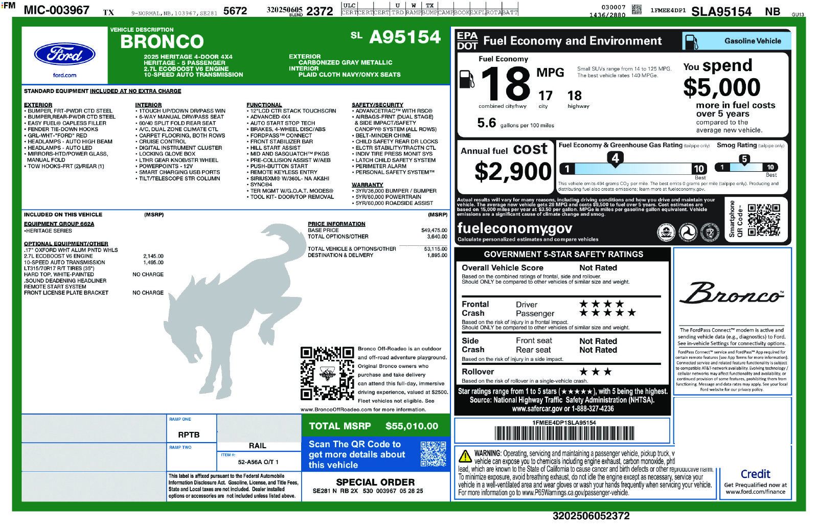Used 2025 Ford Bronco Heritage Edition AWD/4WD image 22