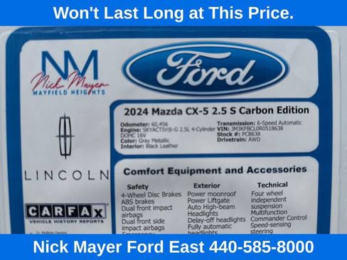 Used 2024 MAZDA CX-5 Carbon Edition AWD/4WD image 30