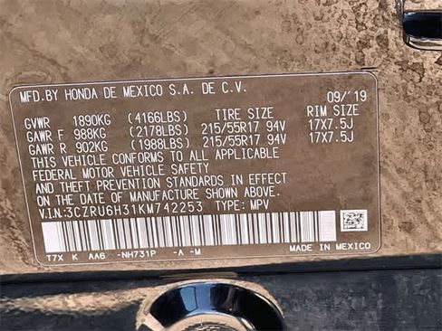 Certified 2019 Honda HR-V LX image 22