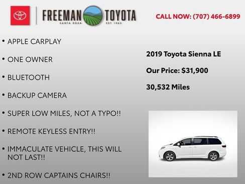 Used 2019 Toyota Sienna LE FWD image 5