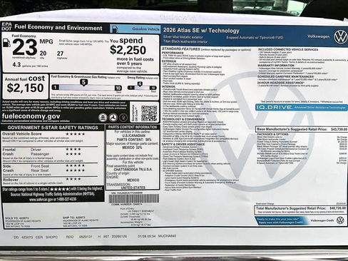 New 2026 Volkswagen Atlas SE image 19