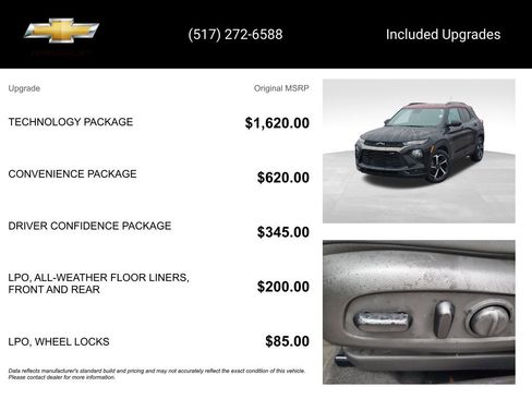 Used 2021 Chevrolet TrailBlazer RS w/ Technology Package image 15