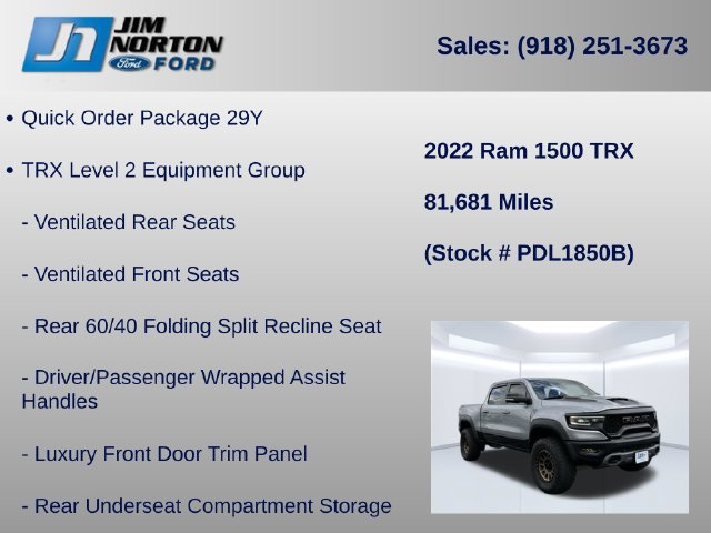 Used 2022 RAM 1500 TRX w/ TRX Level 2 Equipment Group AWD/4WD image 11