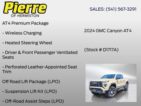 Used 2024 GMC Canyon AT4 w/ LPO, Off Road Lift Package AWD/4WD image 30