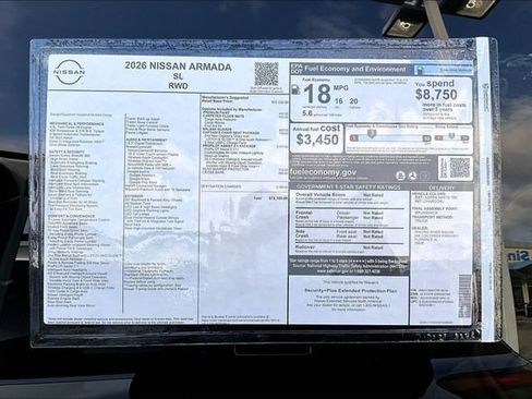 New 2026 Nissan Armada SL w/ Captain's Chari Seat Package image 21