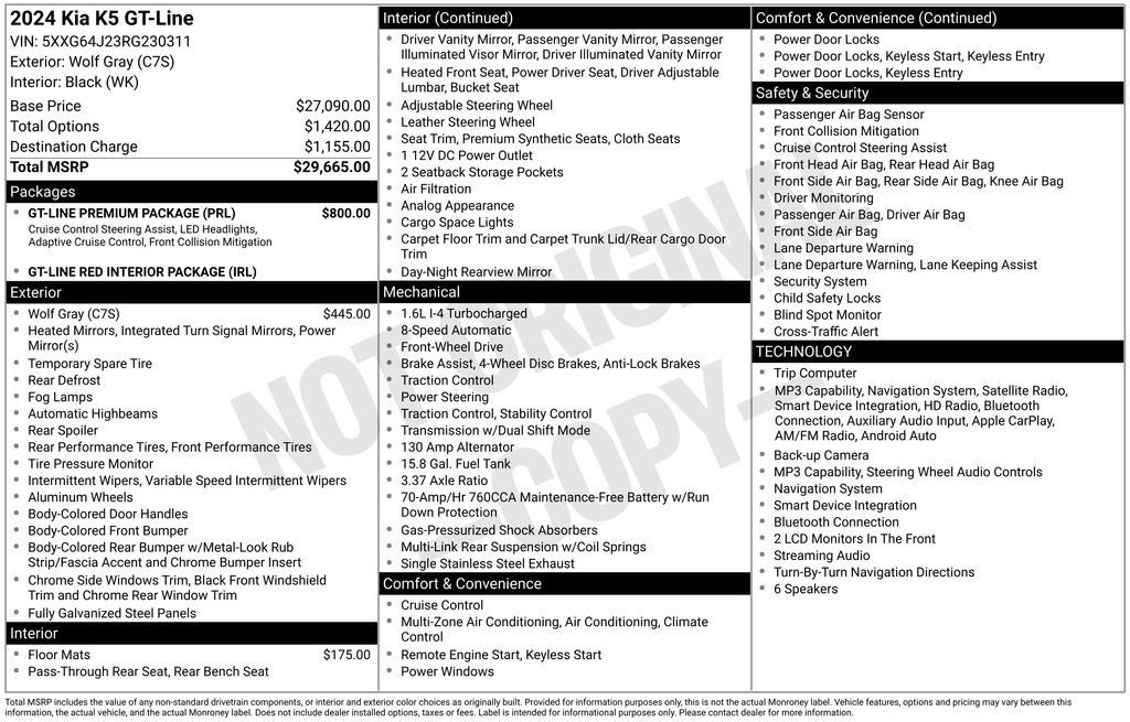 Used 2024 Kia K5 GT-Line w/ GT-Line Premium Package FWD image 17