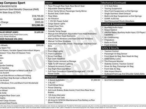 Used 2014 Jeep Compass Sport w/ Power Value Group FWD image 21