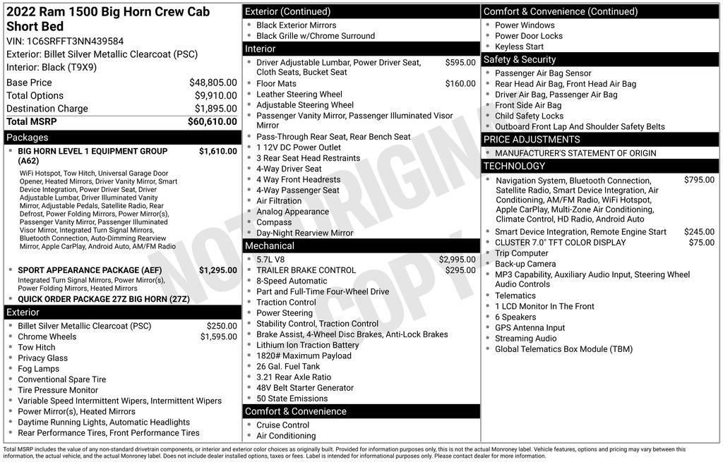 Used 2022 RAM 1500 Big Horn AWD/4WD image 15