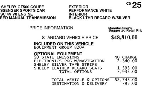 Used 2012 Ford Mustang Shelby GT500 w/ Electronics Pkg image 3