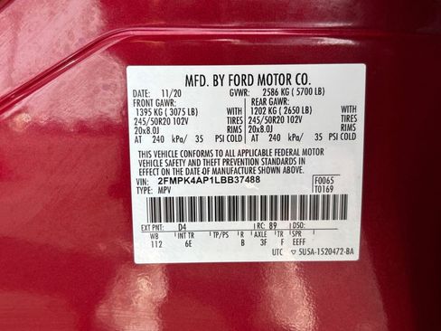 Used 2020 Ford Edge ST w/ Equipment Group 401A AWD/4WD image 37