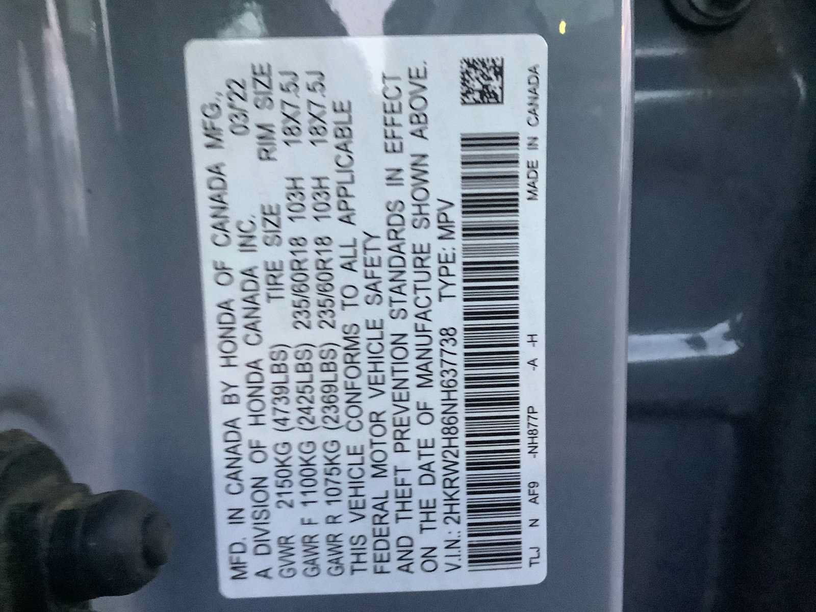 Certified 2022 Honda CR-V EX-L image 21