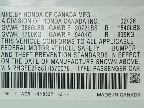 Certified 2026 Honda Civic Sport image 30