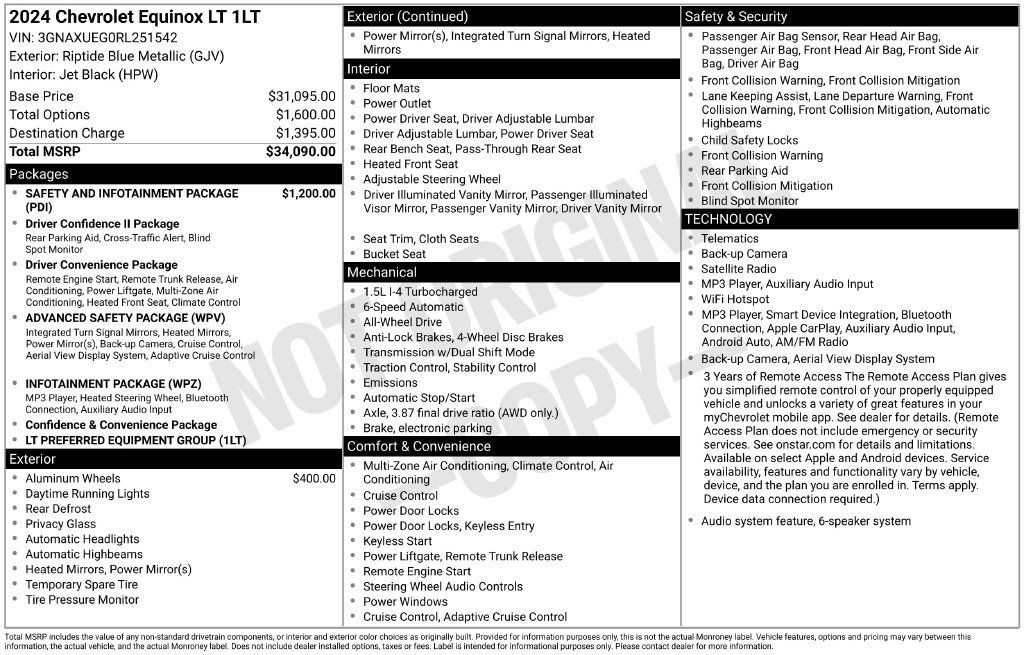 Used 2024 Chevrolet Equinox LT AWD/4WD image 10