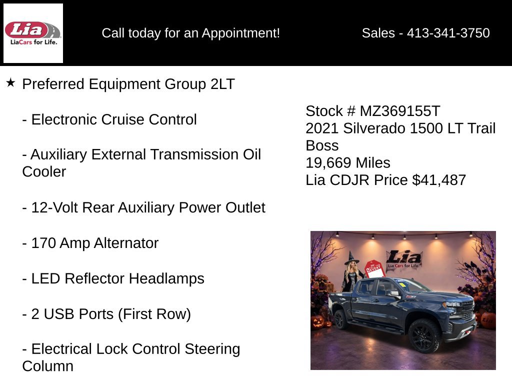 Used 2021 Chevrolet Silverado 1500 LT Trail Boss w/ Convenience Package II AWD/4WD image 16