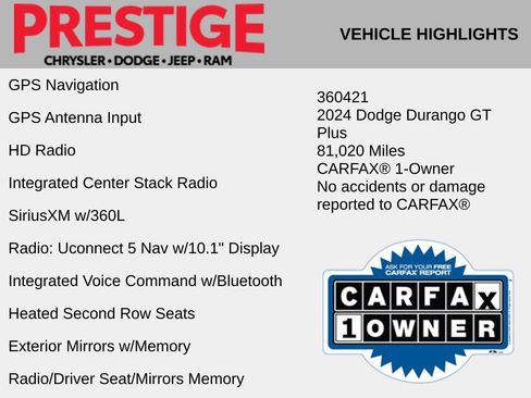 Used 2024 Dodge Durango GT RWD image 12