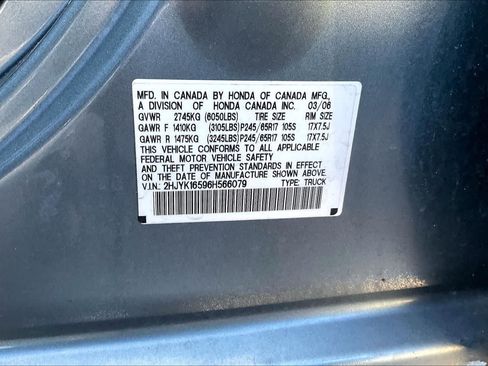 Used 2006 Honda Ridgeline RTL image 20