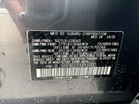 Certified 2026 Subaru Outback Premium AWD/4WD image 32