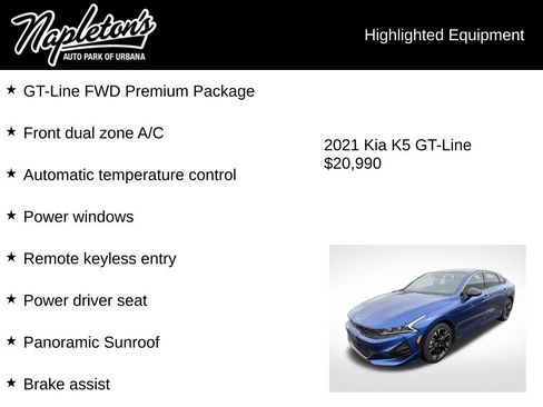 Used 2021 Kia K5 GT-Line w/ GT-Line FWD Premium Package image 4