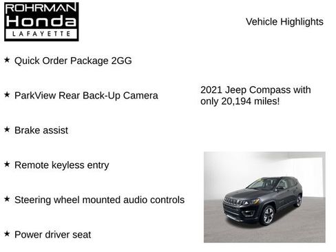 Used 2021 Jeep Compass Limited AWD/4WD image 7