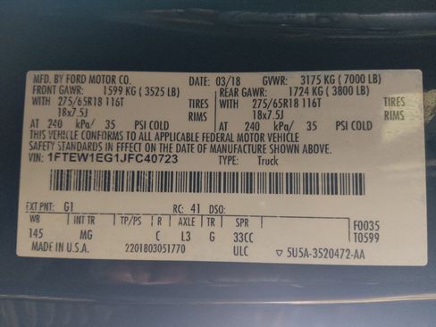 Used 2018 Ford F150 XLT w/ Equipment Group 302A Luxury AWD/4WD image 33