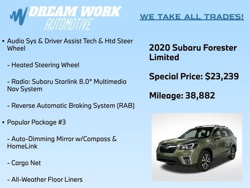 Used 2020 Subaru Forester Limited w/ Popular Package #3 image 2