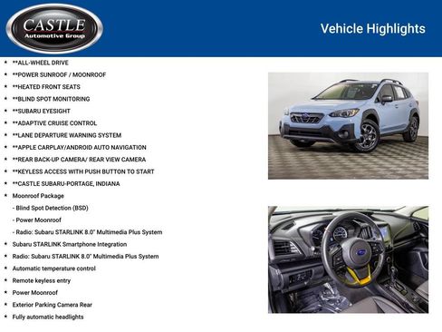 Used 2022 Subaru Crosstrek 2.5i Sport w/ Moonroof Package AWD/4WD image 3