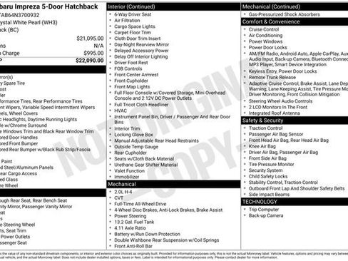 Certified 2022 Subaru Impreza 2.0i image 21