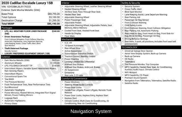 Used 2020 Cadillac Escalade Luxury RWD image 2